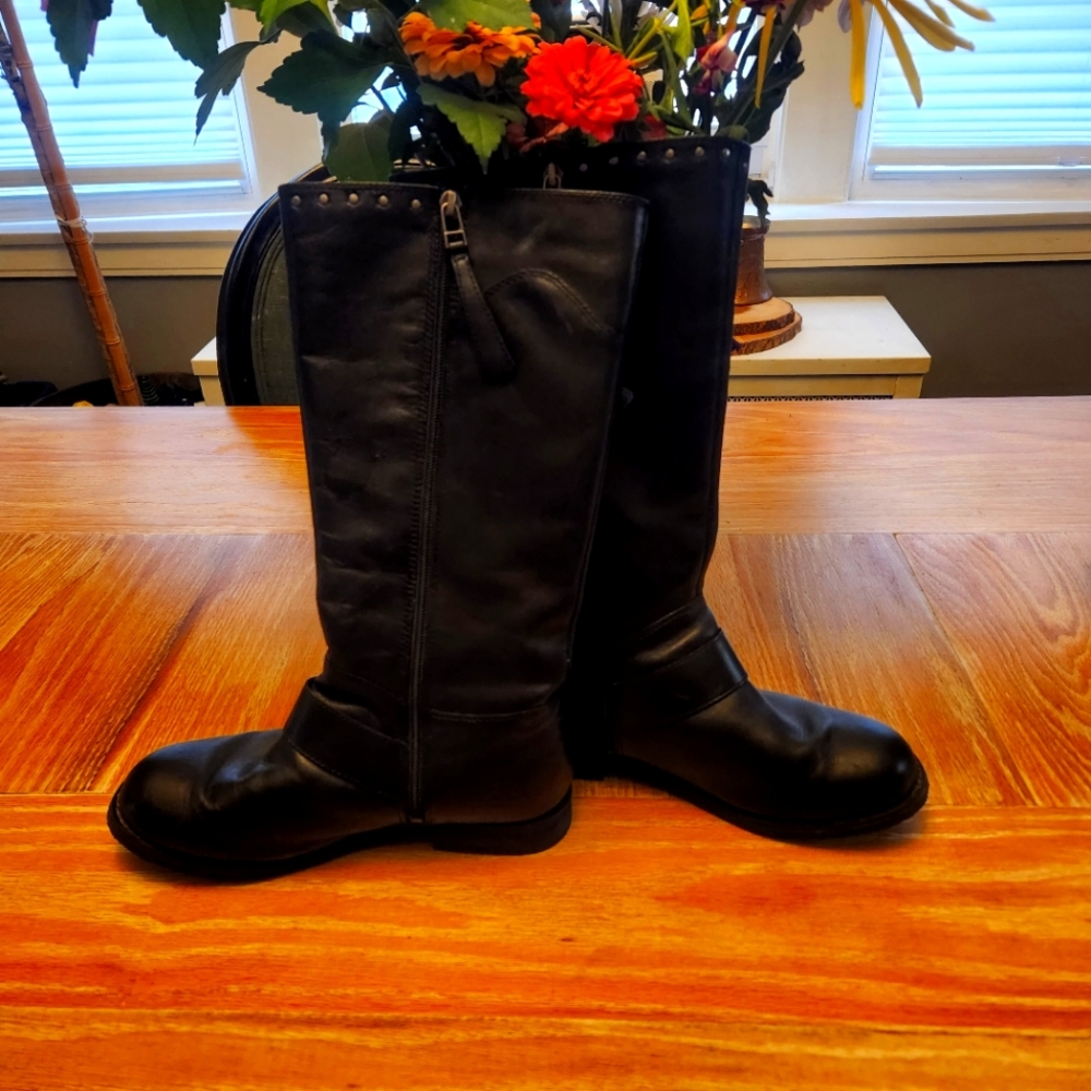 Harley  Davison  black leather boots